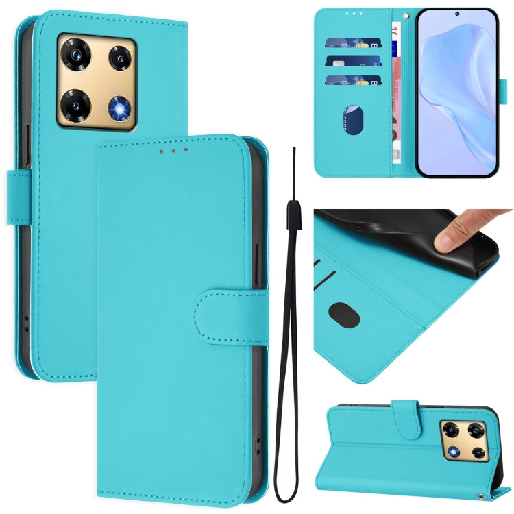 Skin Feel Solid Color Leather Phone Case with Lanyard, For Infinix Note 30 Pro 4G, For Infinix Note 30 VIP