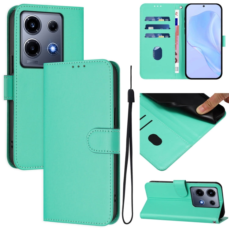 Skin Feel Solid Color Leather Phone Case with Lanyard, For Infinix Note 30 Pro 4G, For Infinix Note 30 VIP