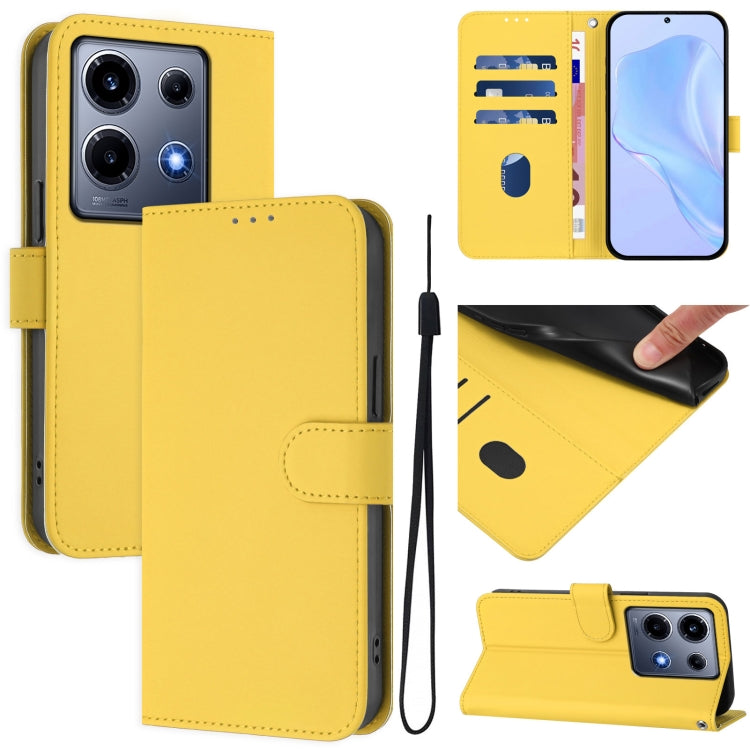 Skin Feel Solid Color Leather Phone Case with Lanyard, For Infinix Note 30 Pro 4G, For Infinix Note 30 VIP