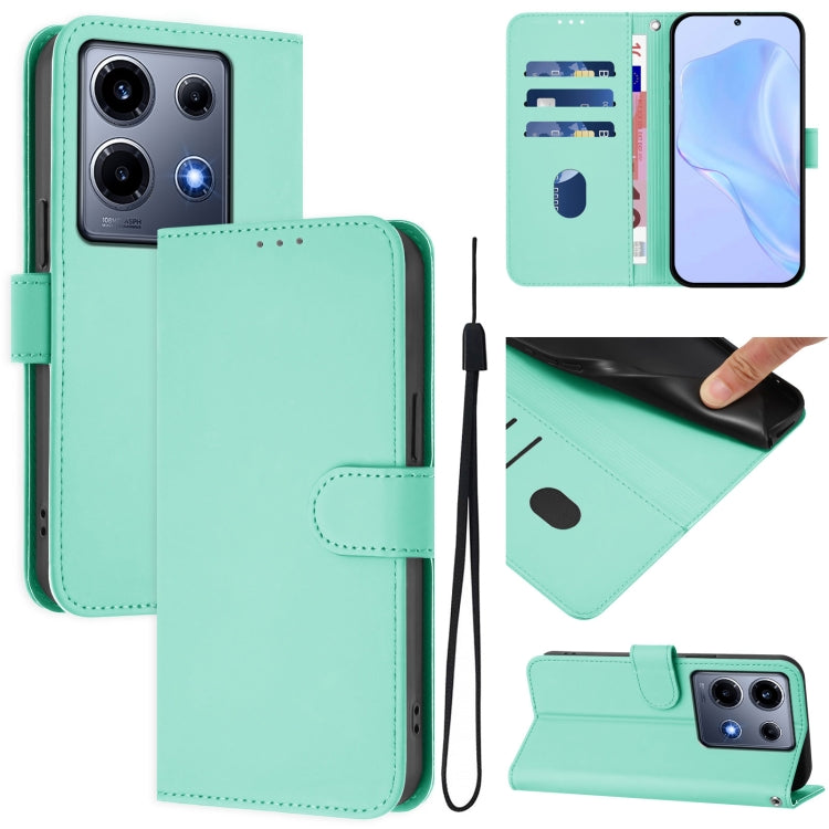Skin Feel Solid Color Leather Phone Case with Lanyard, For Infinix Note 30 Pro 4G, For Infinix Note 30 VIP