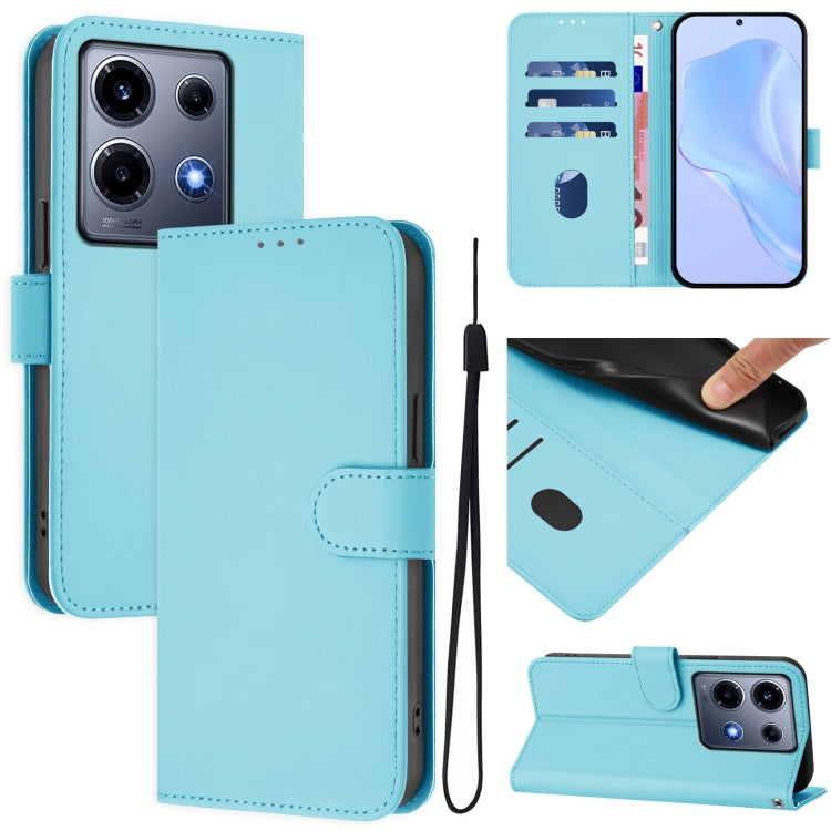 Skin Feel Solid Color Leather Phone Case with Lanyard, For Infinix Note 30 Pro 4G, For Infinix Note 30 VIP