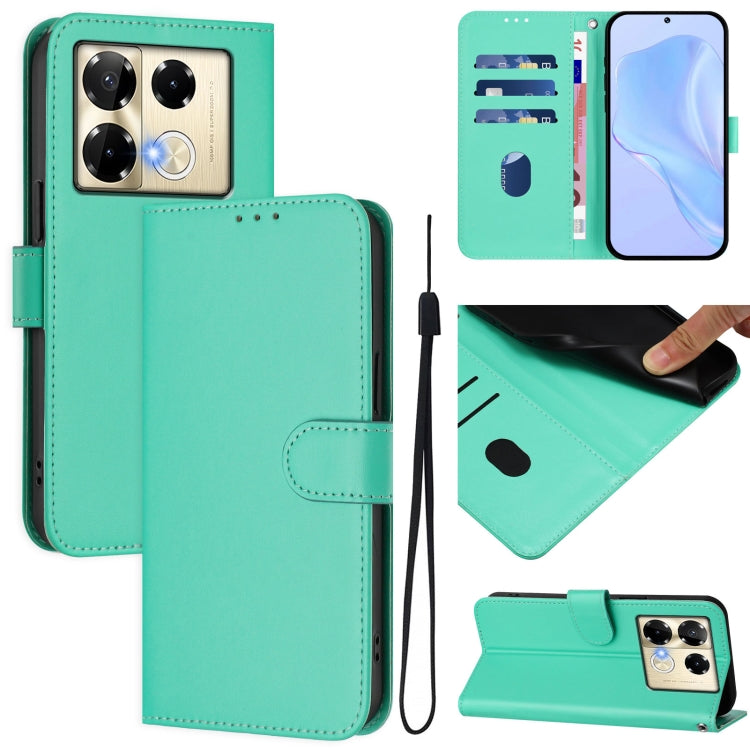 Skin Feel Solid Color Leather Phone Case with Lanyard, For Infinix GT 20 Pro 5G, For Infinix Note 40 Pro 4G