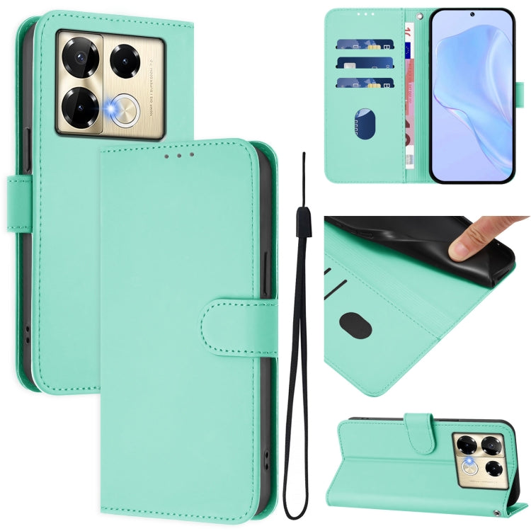 Skin Feel Solid Color Leather Phone Case with Lanyard, For Infinix GT 20 Pro 5G, For Infinix Note 40 Pro 4G