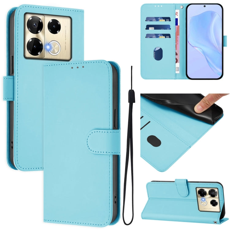 Skin Feel Solid Color Leather Phone Case with Lanyard, For Infinix GT 20 Pro 5G, For Infinix Note 40 Pro 4G