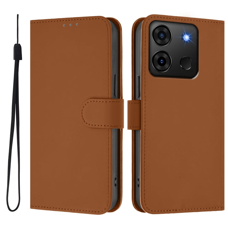 Skin Feel Solid Color Leather Phone Case with Lanyard, For Infinix Smart 7 India, For Infinix Note 30 4G / 5G