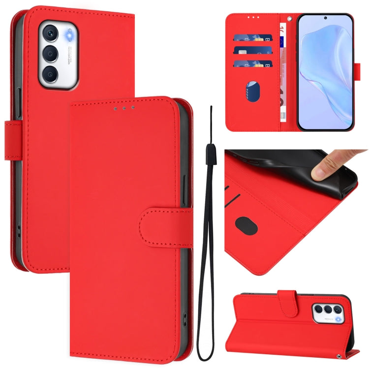 Skin Feel Solid Color Leather Phone Case with Lanyard, For Infinix Hot 12i / 20i, For Infinix Zero 5G 2023