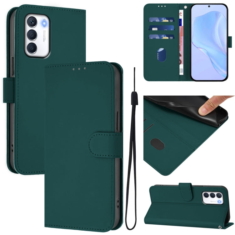 Skin Feel Solid Color Leather Phone Case with Lanyard, For Infinix Hot 12i / 20i, For Infinix Zero 5G 2023
