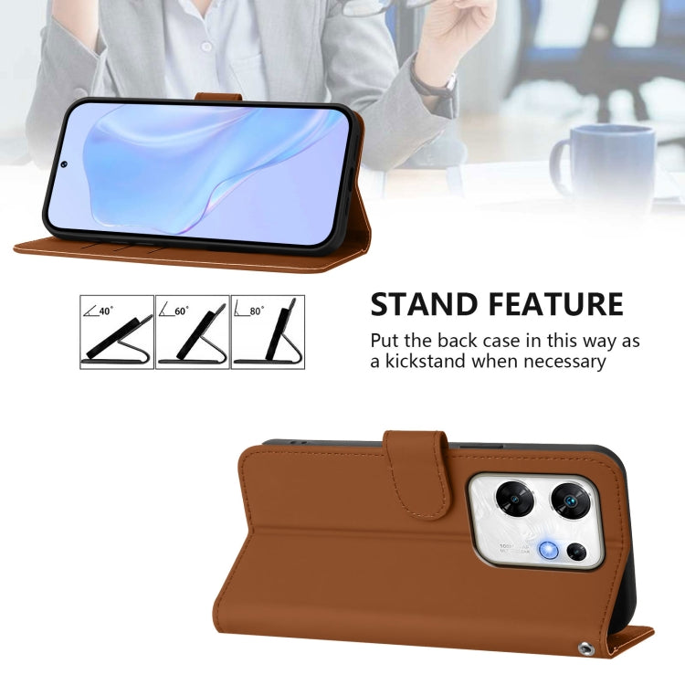 Skin Feel Solid Color Leather Phone Case with Lanyard, For Infinix Zero 30 4G, For Infinix Zero 30 5G