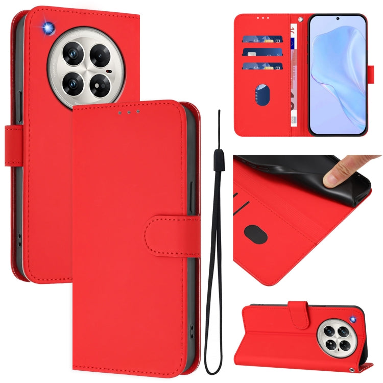 Skin Feel Solid Color Leather Phone Case with Lanyard, For Infinix Hot 50 5G, For Infinix Zero 40 4G / 5G