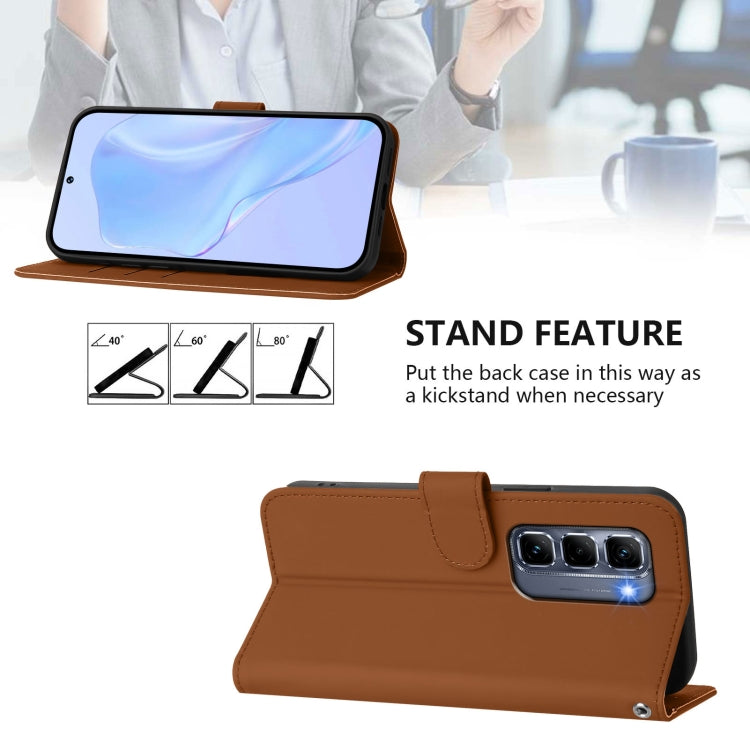Skin Feel Solid Color Leather Phone Case with Lanyard, For Infinix Hot 50 Pro+ 4G, For Infinix Hot 50 4G