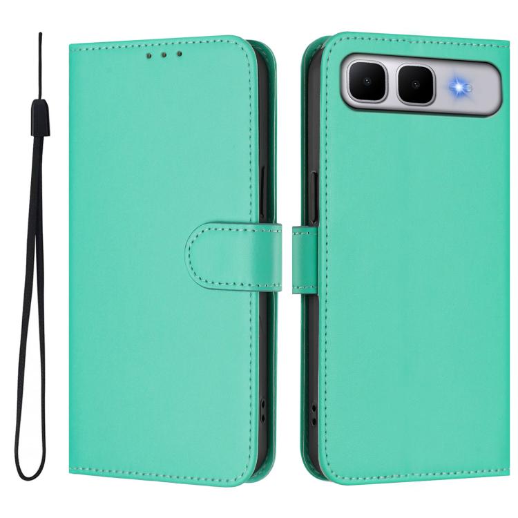 Skin Feel Solid Color Leather Phone Case with Lanyard, For Infinix Hot 60i 5G / Tecno Spark Go 5G, For Infinix Smart 10 Plus