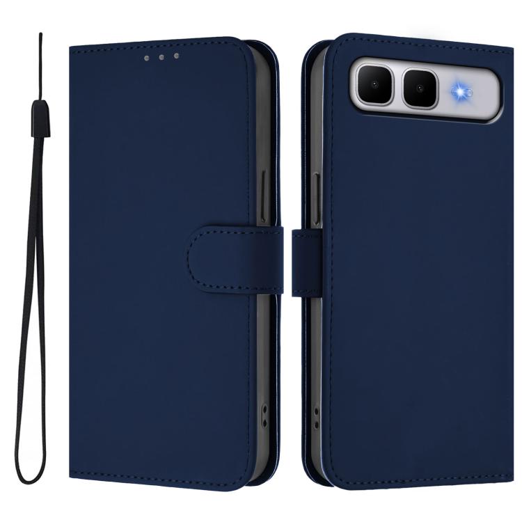 Skin Feel Solid Color Leather Phone Case with Lanyard, For Infinix Hot 60i 5G / Tecno Spark Go 5G, For Infinix Smart 10 Plus