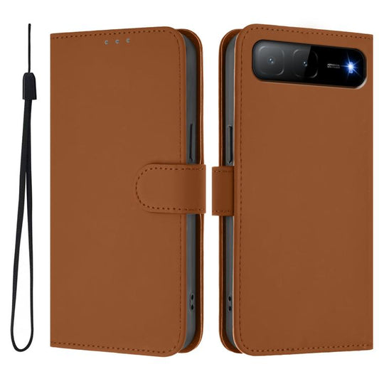 Skin Feel Solid Color Leather Phone Case with Lanyard, For Infinix Hot 60i 5G / Tecno Spark Go 5G, For Infinix Smart 10 Plus