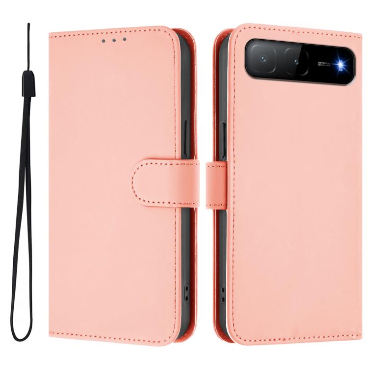 Skin Feel Solid Color Leather Phone Case with Lanyard, For Infinix Hot 60i 5G / Tecno Spark Go 5G, For Infinix Smart 10 Plus