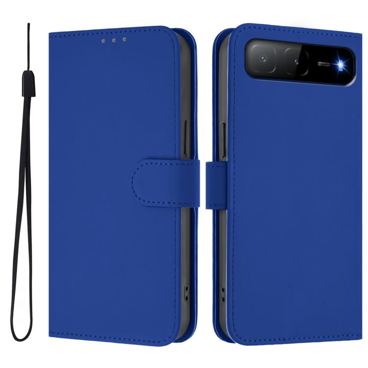 Skin Feel Solid Color Leather Phone Case with Lanyard, For Infinix Hot 60i 5G / Tecno Spark Go 5G, For Infinix Smart 10 Plus