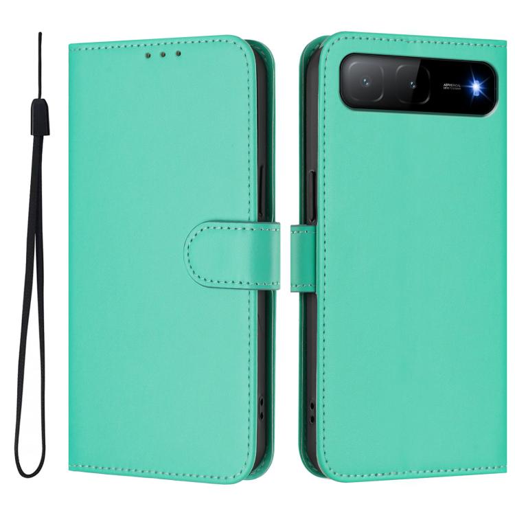 Skin Feel Solid Color Leather Phone Case with Lanyard, For Infinix Hot 60i 5G / Tecno Spark Go 5G, For Infinix Smart 10 Plus