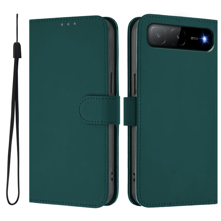 Skin Feel Solid Color Leather Phone Case with Lanyard, For Infinix Hot 60i 5G / Tecno Spark Go 5G, For Infinix Smart 10 Plus