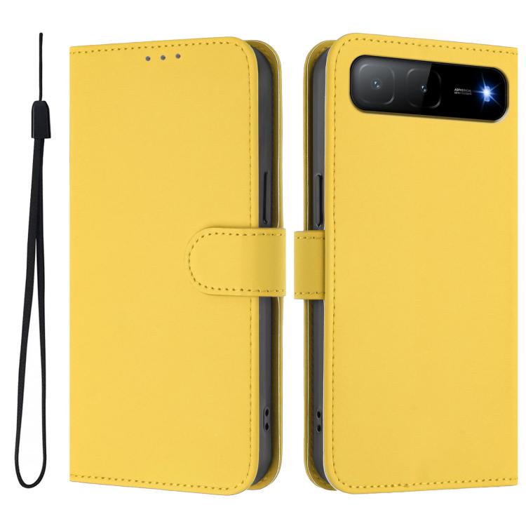 Skin Feel Solid Color Leather Phone Case with Lanyard, For Infinix Hot 60i 5G / Tecno Spark Go 5G, For Infinix Smart 10 Plus