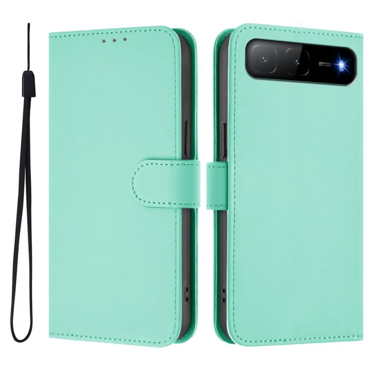 Skin Feel Solid Color Leather Phone Case with Lanyard, For Infinix Hot 60i 5G / Tecno Spark Go 5G, For Infinix Smart 10 Plus