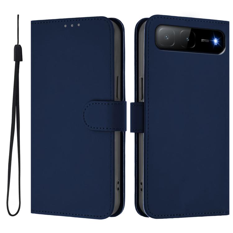 Skin Feel Solid Color Leather Phone Case with Lanyard, For Infinix Hot 60i 5G / Tecno Spark Go 5G, For Infinix Smart 10 Plus