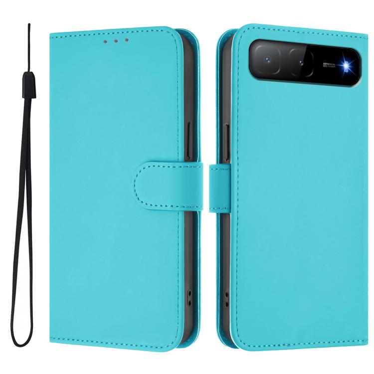 Skin Feel Solid Color Leather Phone Case with Lanyard, For Infinix Hot 60i 5G / Tecno Spark Go 5G, For Infinix Smart 10 Plus