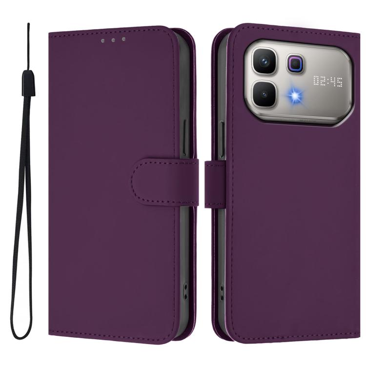 Skin Feel Solid Color Leather Phone Case with Lanyard, For Infinix Smart 20 4G / X6840, For Infinix Note 60 5G / Note 60 Pro 5G