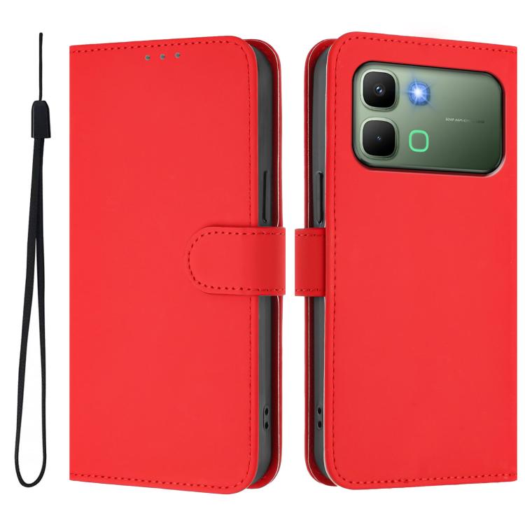 Skin Feel Solid Color Leather Phone Case with Lanyard, For Infinix GT 50 Pro 5G, For Infinix Note Edge 5G Global