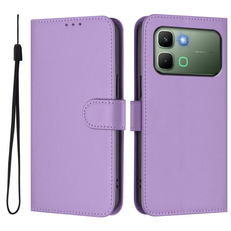 Skin Feel Solid Color Leather Phone Case with Lanyard, For Infinix GT 50 Pro 5G, For Infinix Note Edge 5G Global
