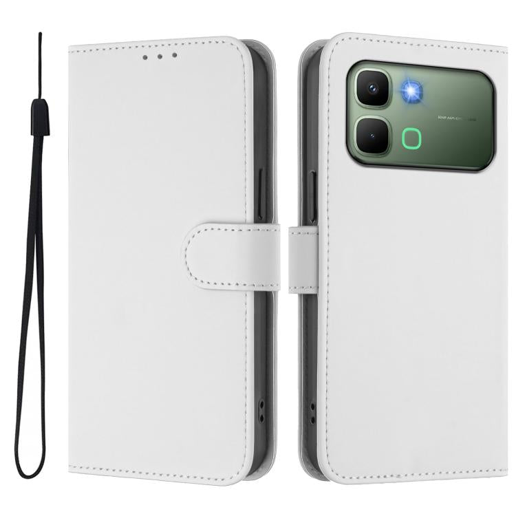 Skin Feel Solid Color Leather Phone Case with Lanyard, For Infinix GT 50 Pro 5G, For Infinix Note Edge 5G Global