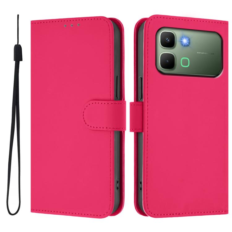 Skin Feel Solid Color Leather Phone Case with Lanyard, For Infinix GT 50 Pro 5G, For Infinix Note Edge 5G Global