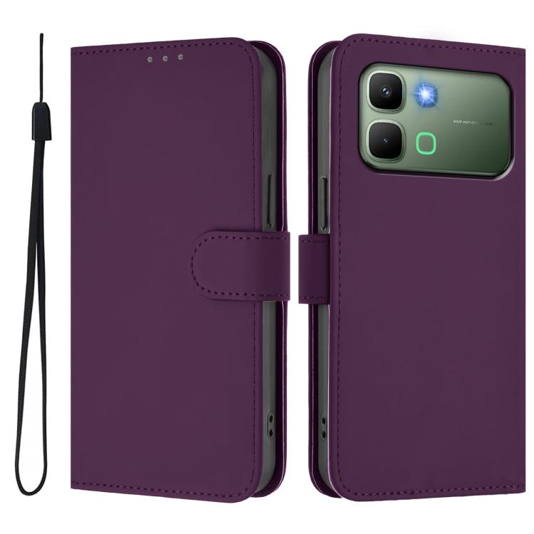 Skin Feel Solid Color Leather Phone Case with Lanyard, For Infinix GT 50 Pro 5G, For Infinix Note Edge 5G Global