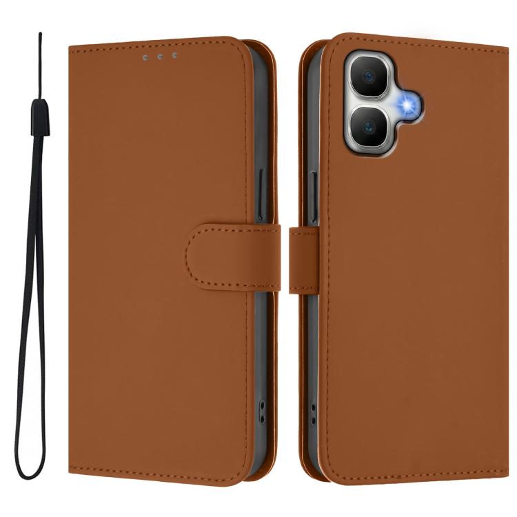 Skin Feel Solid Color Leather Phone Case with Lanyard, For Infinix Smart 20 4G / X6840, For Infinix Note 60 5G / Note 60 Pro 5G
