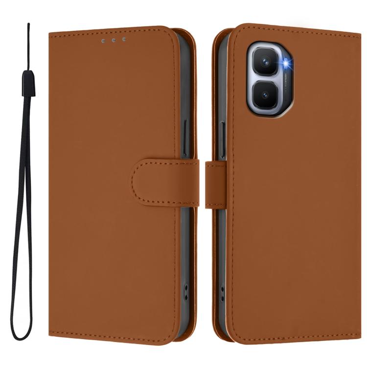Skin Feel Solid Color Leather Phone Case with Lanyard, For Infinix GT 50 Pro 5G, For Infinix Note Edge 5G Global