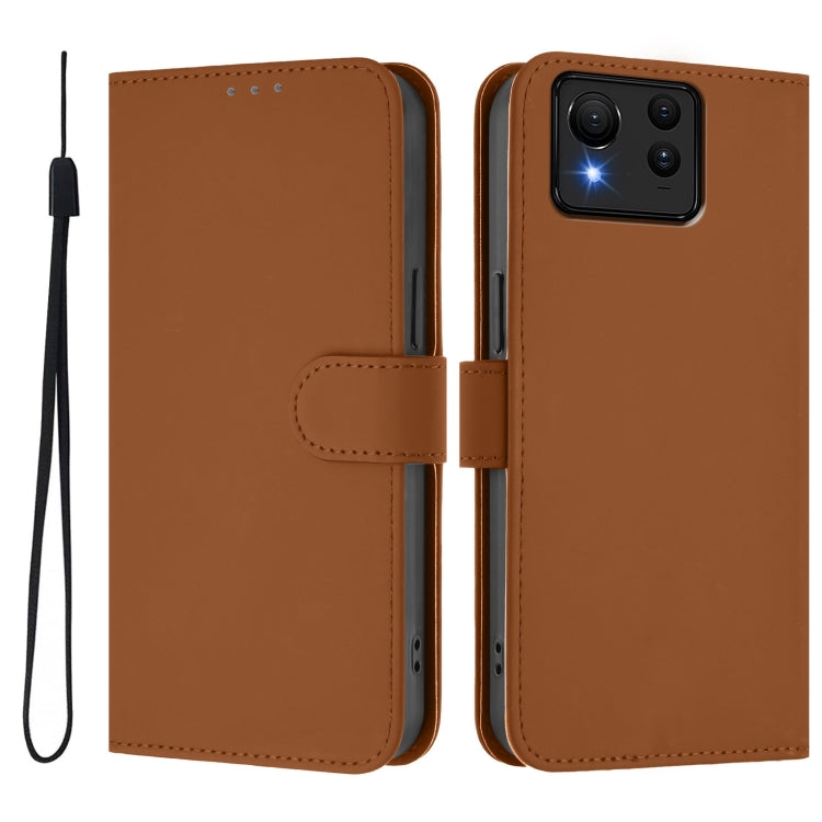 Skin Feel Solid Color Leather Phone Case with Lanyard, For Asus Zenfone 11 Ultra, For Asus ROG Phone 8 / 8 Pro