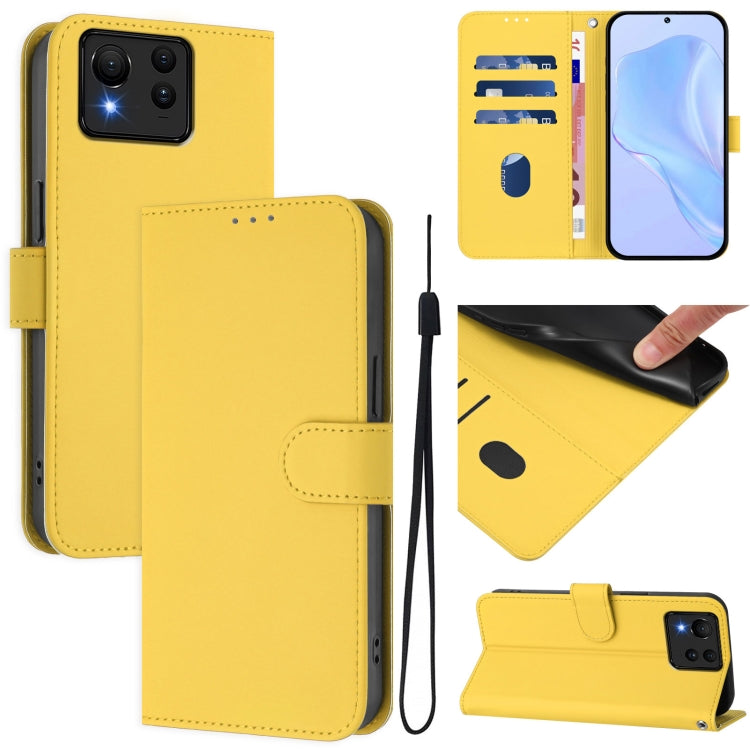 Skin Feel Solid Color Leather Phone Case with Lanyard, For Asus Zenfone 11 Ultra, For Asus ROG Phone 8 / 8 Pro