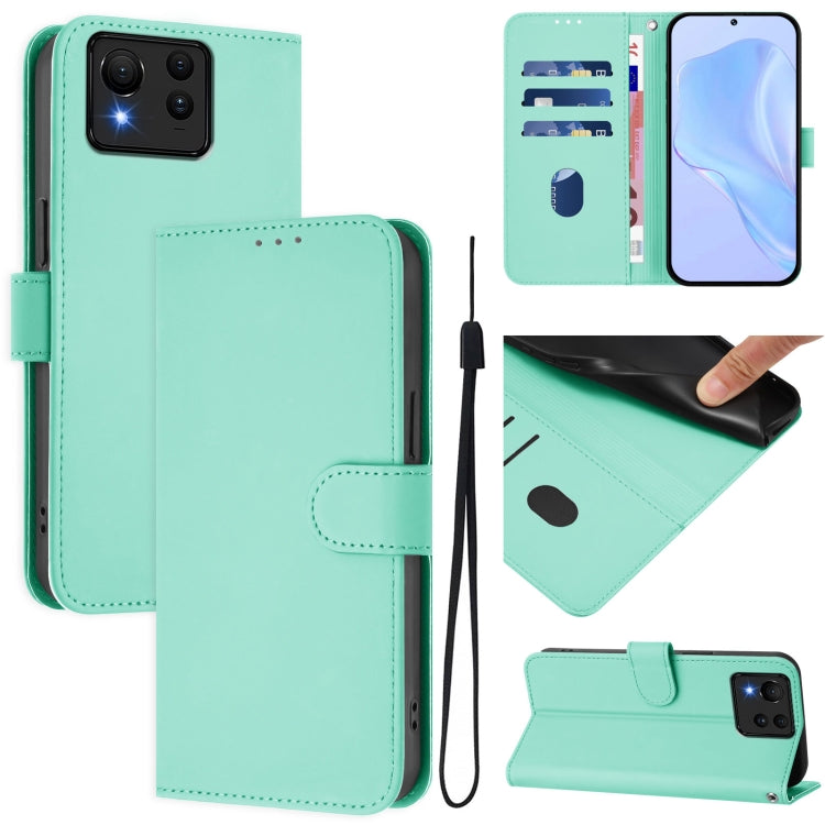 Skin Feel Solid Color Leather Phone Case with Lanyard, For Asus Zenfone 11 Ultra, For Asus ROG Phone 8 / 8 Pro