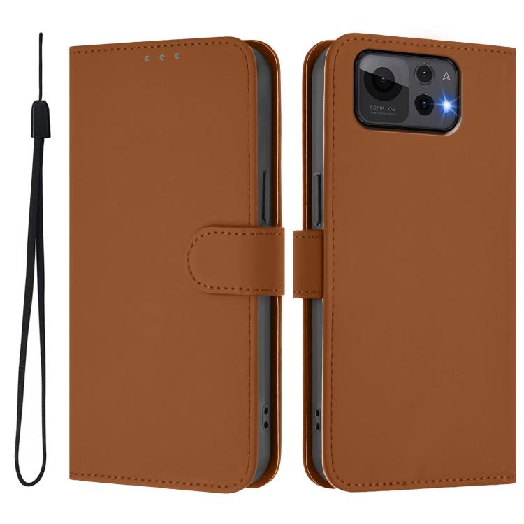 Skin Feel Solid Color Leather Phone Case with Lanyard, For Asus Zenfone 12 Ultra, For Asus ROG Phone 9 / 9 Pro