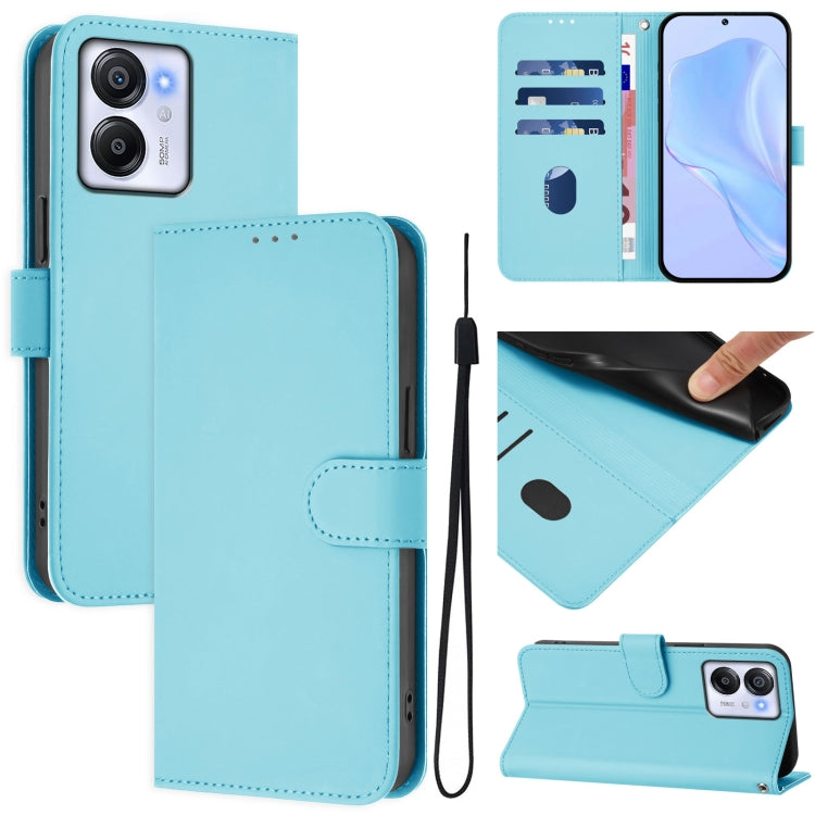 Skin Feel Solid Color Leather Phone Case with Lanyard, For Blackview Oscal Modern 8 / Color 8, For Blackview Oscal Flat 1C