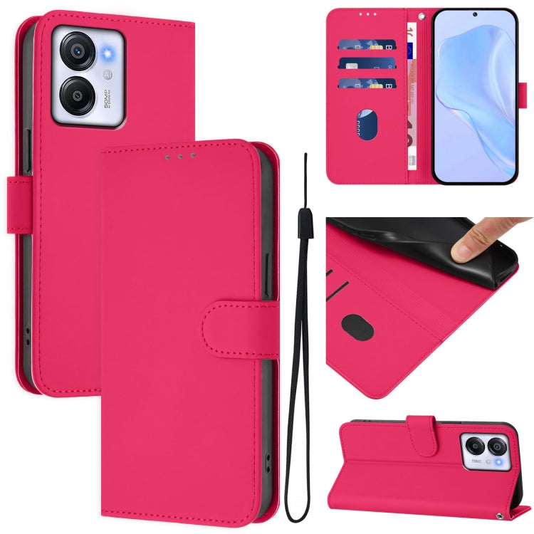 Skin Feel Solid Color Leather Phone Case with Lanyard, For Blackview Oscal Modern 8 / Color 8, For Blackview Oscal Flat 1C