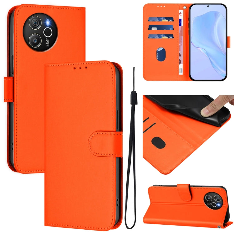 Skin Feel Solid Color Leather Phone Case with Lanyard, For Blackview Wave 6C, For Blackview Shark 8 / Oscal Tiger 12
