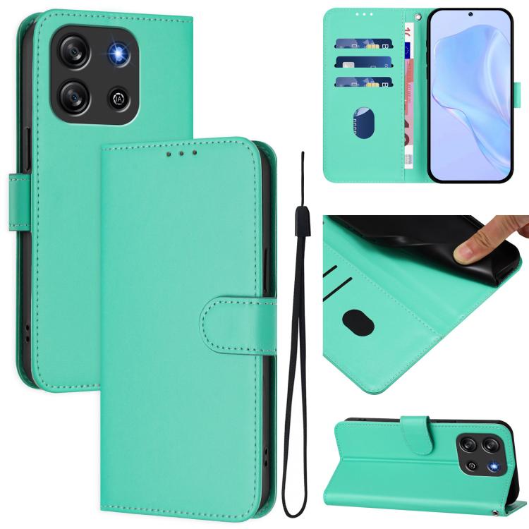 Skin Feel Solid Color Leather Phone Case with Lanyard, For Blackview Oscal Modern 8 / Color 8, For Blackview Oscal Flat 1C