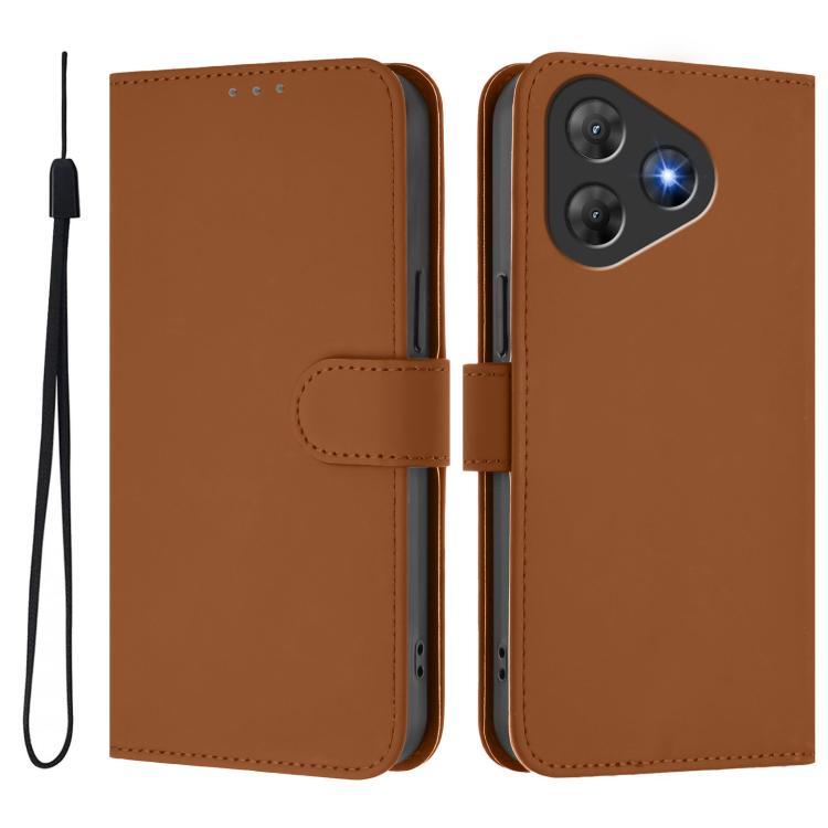 Skin Feel Solid Color Leather Phone Case with Lanyard, For Blackview Oscal Flat 2 / 2C, For Blackview Wave 8C