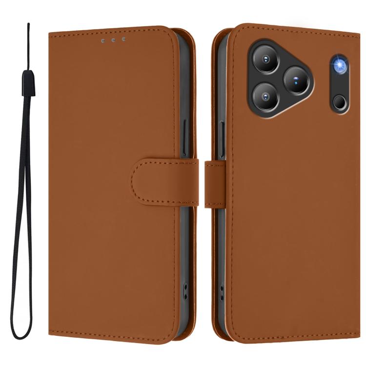 Skin Feel Solid Color Leather Phone Case with Lanyard, For Blackview Wave 7C, For Blackview Wave 10