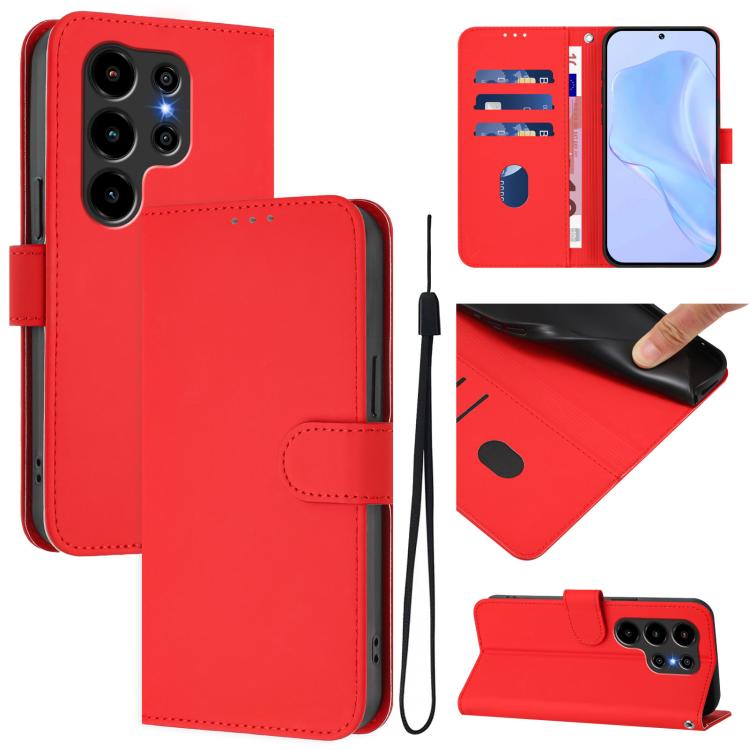 Skin Feel Solid Color Leather Phone Case with Lanyard, For Blackview Wave 7C, For Blackview Wave 10