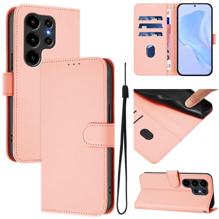 Skin Feel Solid Color Leather Phone Case with Lanyard, For Blackview Wave 7C, For Blackview Wave 10