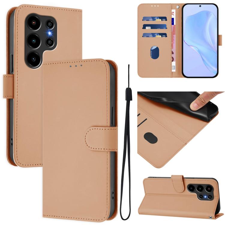 Skin Feel Solid Color Leather Phone Case with Lanyard, For Blackview Wave 7C, For Blackview Wave 10