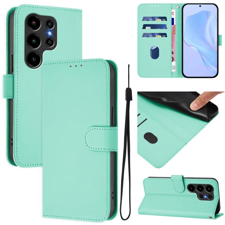 Skin Feel Solid Color Leather Phone Case with Lanyard, For Blackview Wave 7C, For Blackview Wave 10