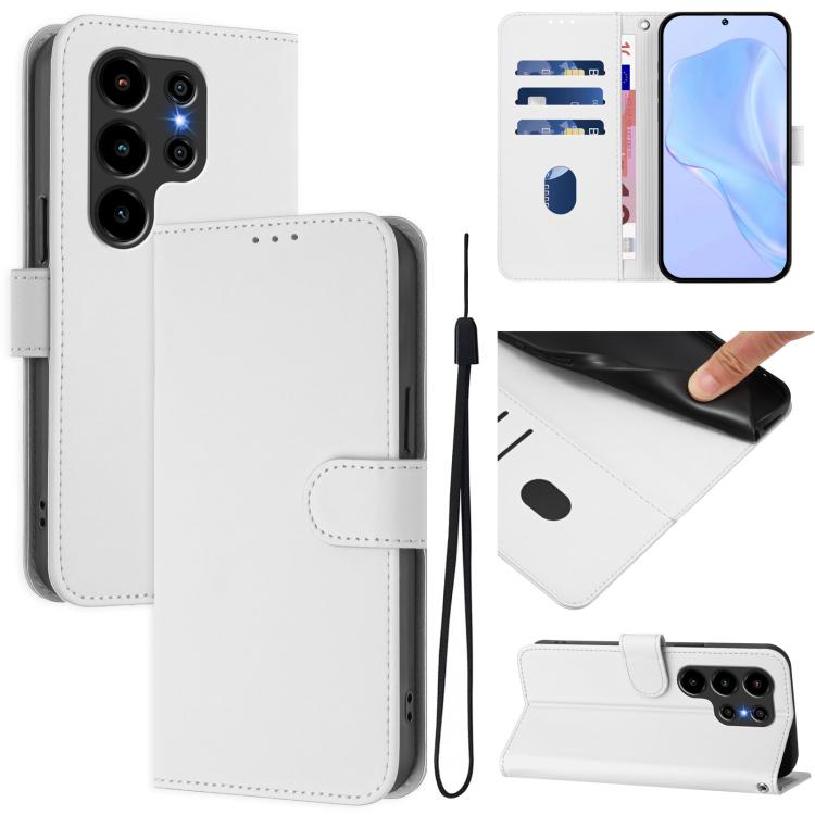 Skin Feel Solid Color Leather Phone Case with Lanyard, For Blackview Wave 7C, For Blackview Wave 10