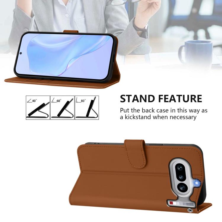 Skin Feel Solid Color Leather Phone Case with Lanyard, For Nothing Phone 4a Pro, For Nothing Phone 4a
