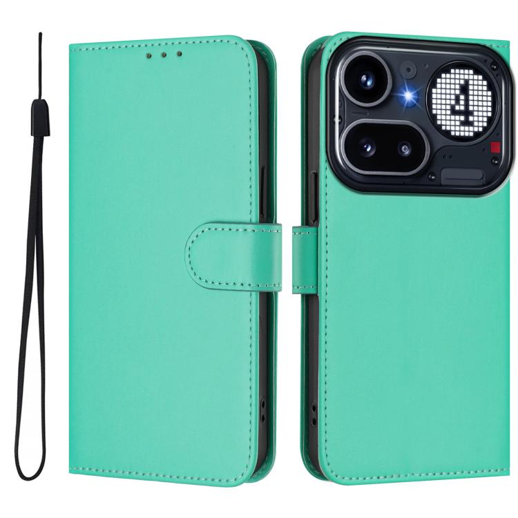 Skin Feel Solid Color Leather Phone Case with Lanyard, For Nothing Phone 4a Pro, For Nothing Phone 4a